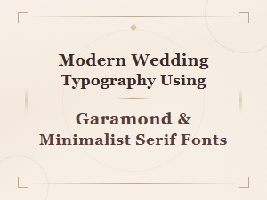 Garamond Wedding Typography for Modern Minimalist Invitations